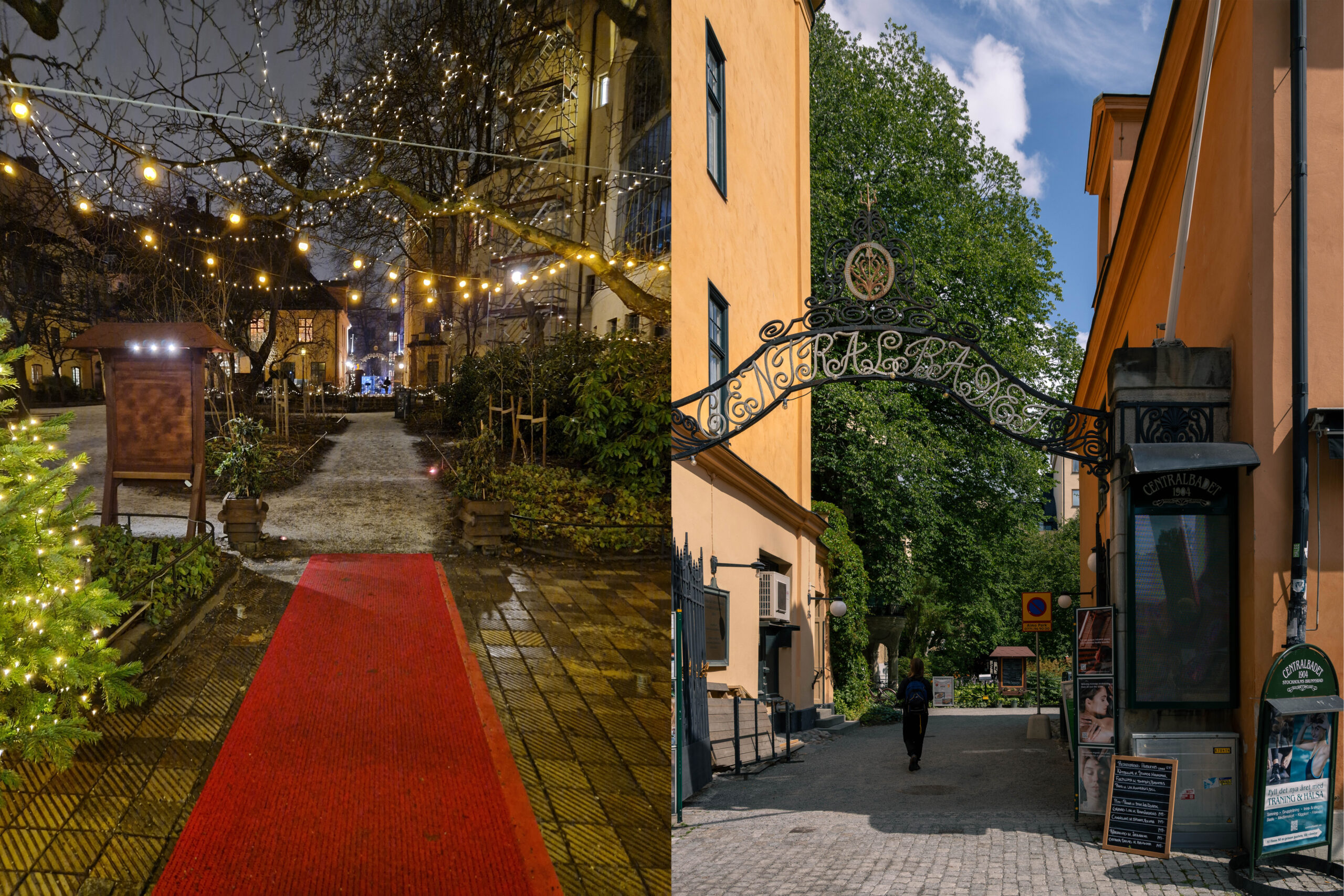 Exterior photos of Centralbadet in Stockholm, Sweden.
