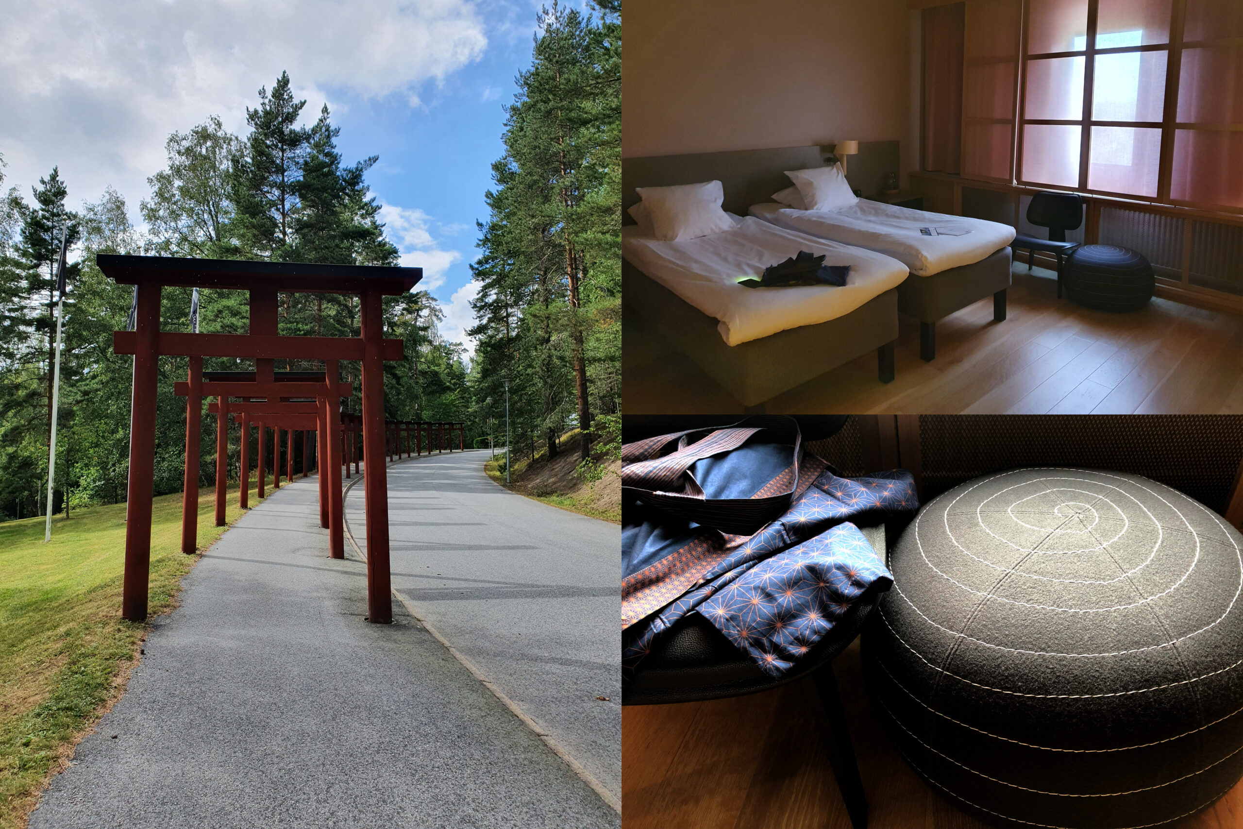 Collage of photos from Yasuragi Spa in Stockholm, Sweden.