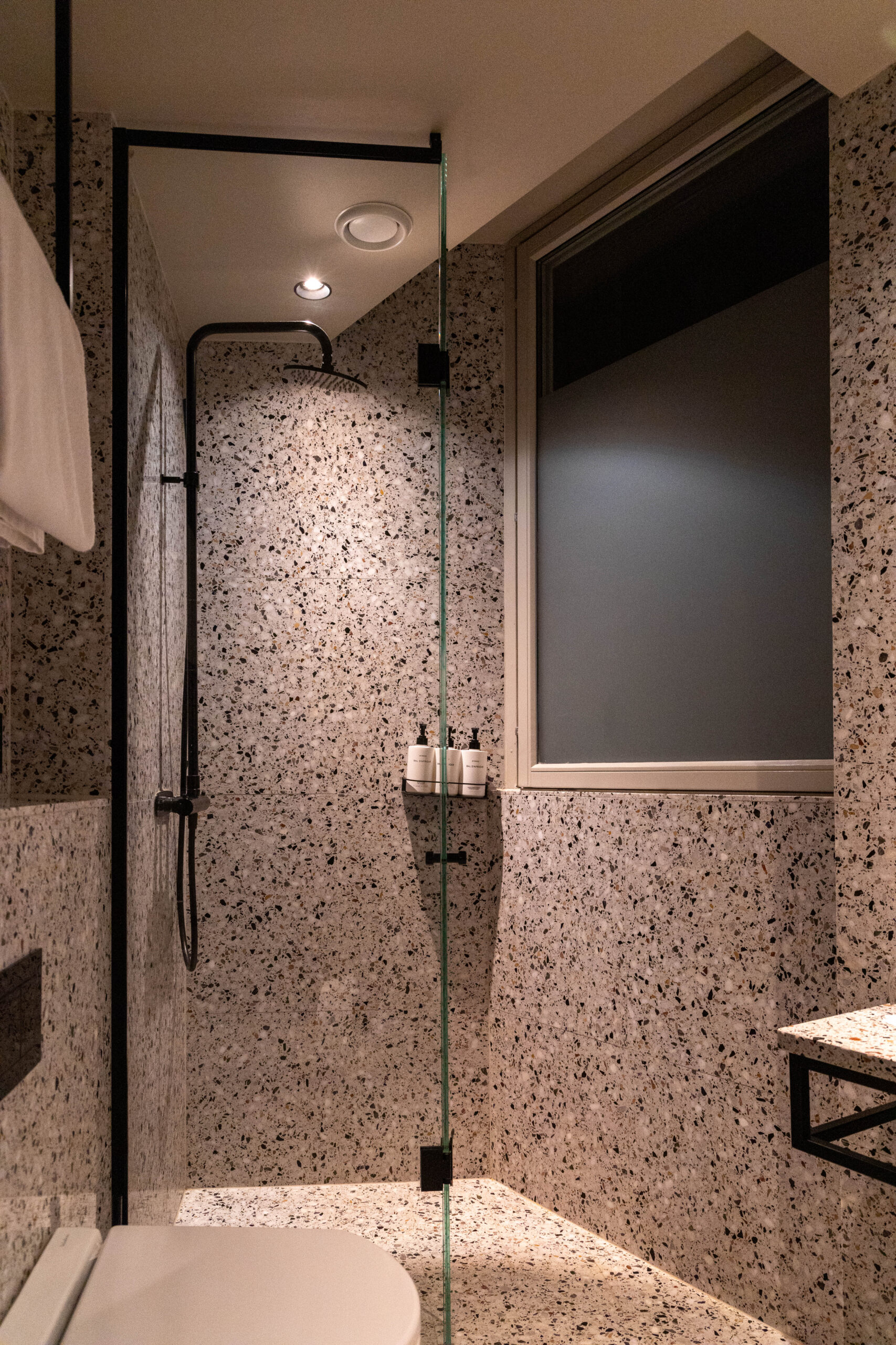 Photo of bathroom at hotel room, at hotel Blique by Nobis.