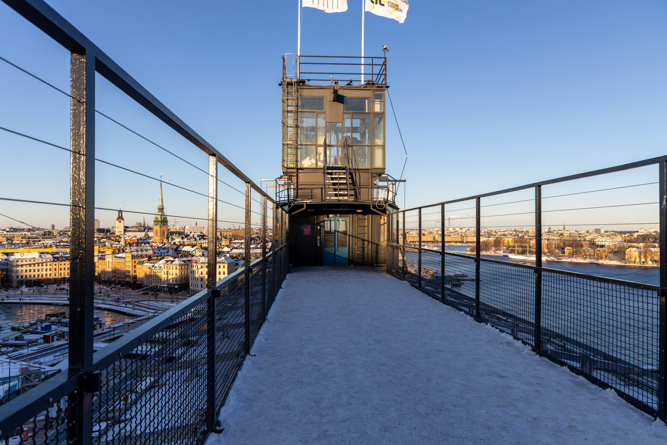 At the top of the Katarina Elevator platform