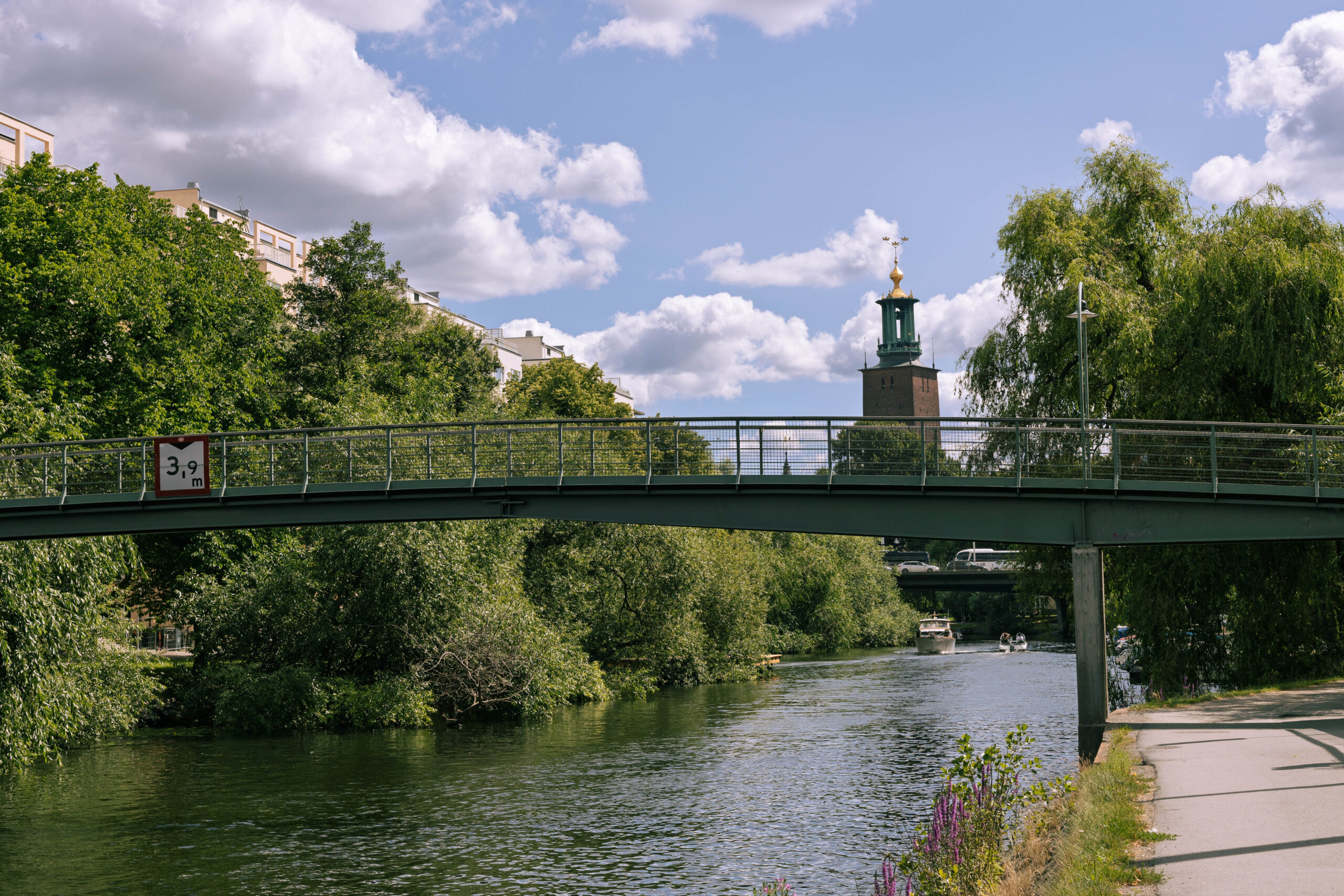 View of Stockholm City Hall from Kungsholms strand street.