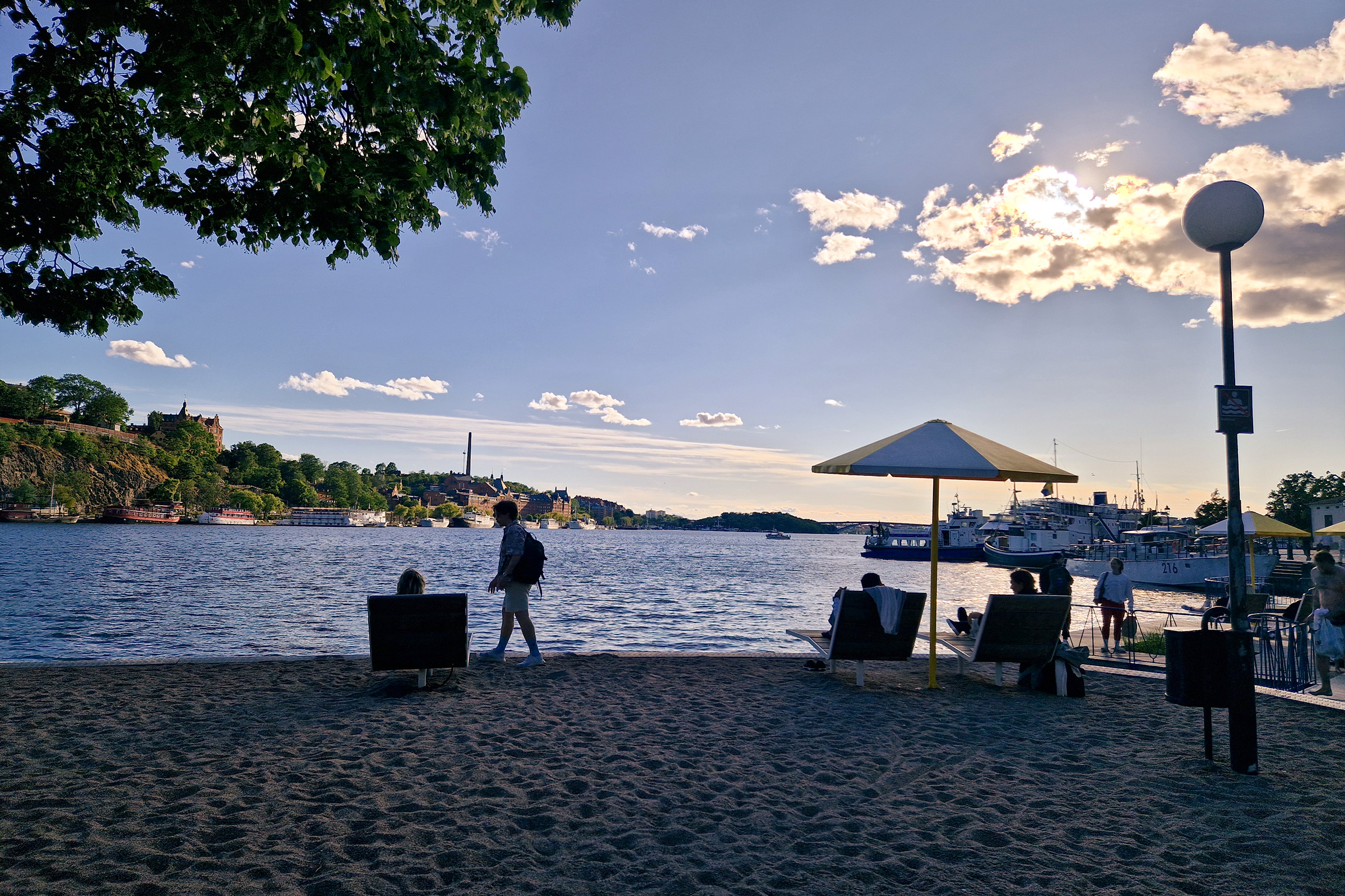Sand beach at Munkbrokajen