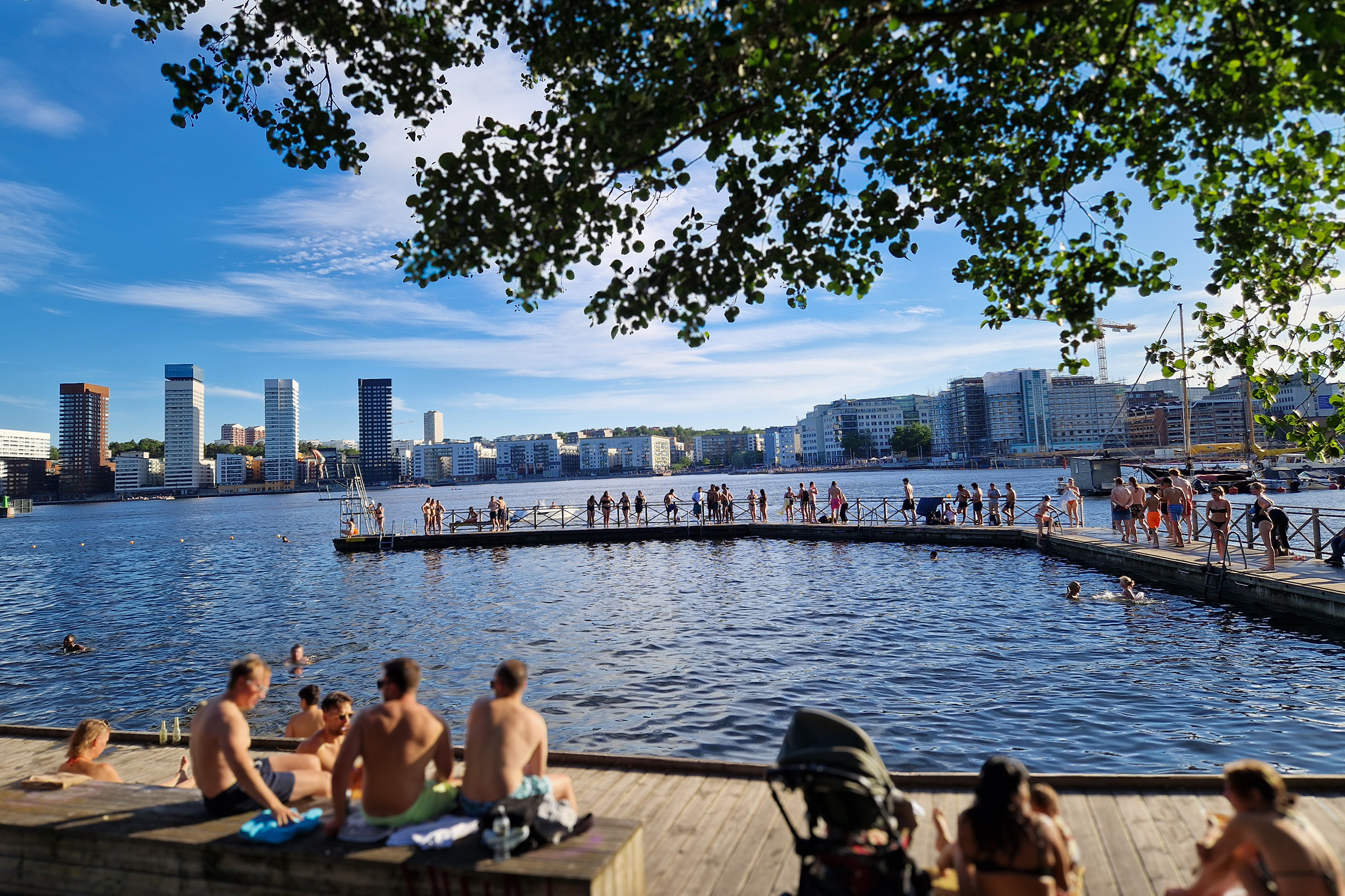 Beach summertime at Tantobadet Beach